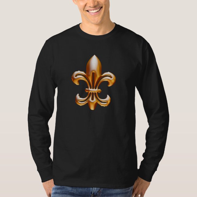 Bold Guld Fleur de Lis Tee (Framsida)