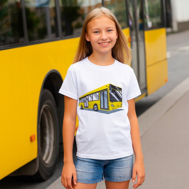 Bold Gult City Buss Public Transport T Shirt (Skapare uppladdad)