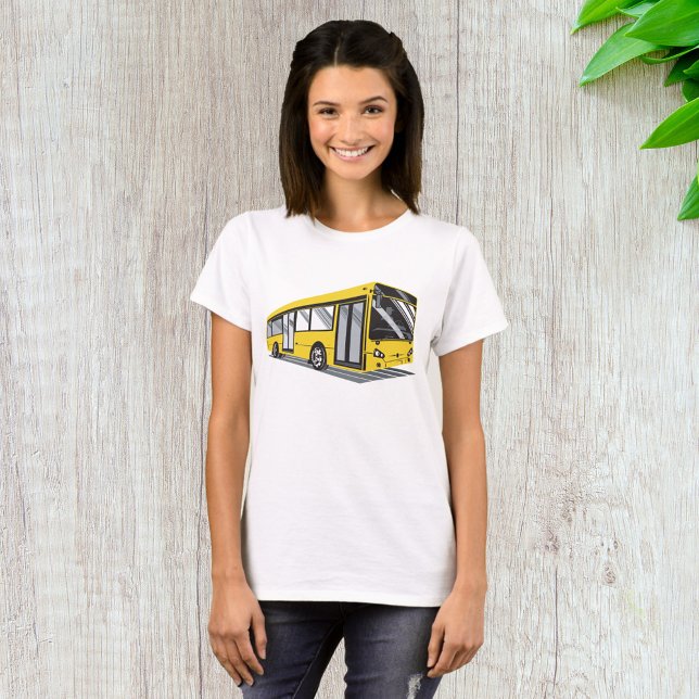 Bold Gult City Buss Public Transport T Shirt (Skapare uppladdad)