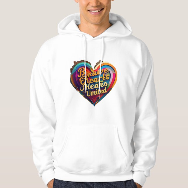 "Bold Hearts Collide" Hoodie (Framsida)