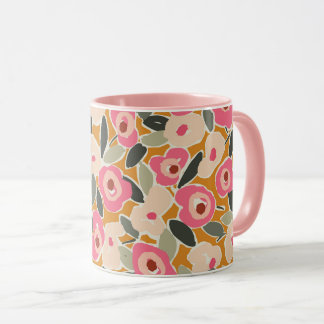 Bold Inky Floral Pattern | Hand-Drawn Botanical Mugg