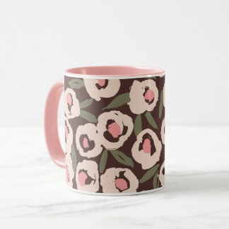 Bold Inky Floral Pattern | Hand-Drawn Botanical Mugg