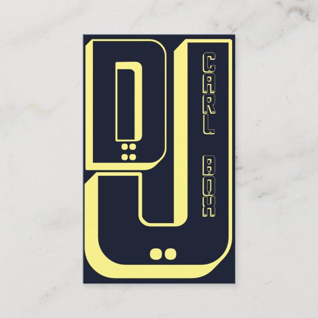 Bold jätte DJ-tecken Visitkort (Framsida)