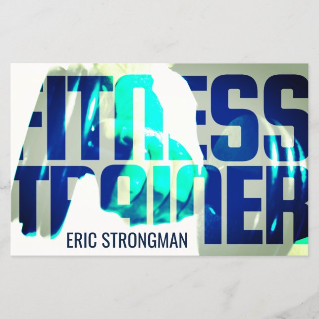 Bold, jättelik, blend tränare blå flygblad (Framsidan)