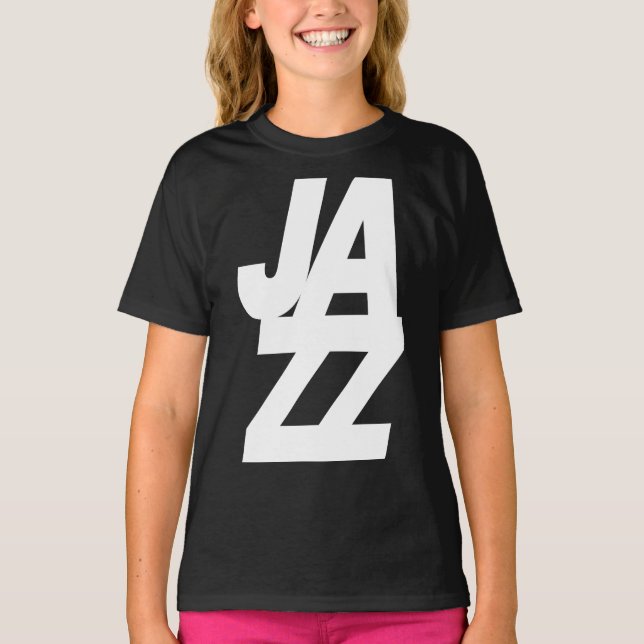 Bold Jazz Music logo design T Shirt (Framsida)