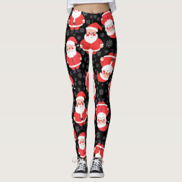 Bold Jultomten Black Novelty Party Leggings