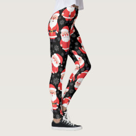 Bold Jultomten Black Novelty Party Leggings
