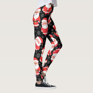 Bold Jultomten Black Novelty Party Leggings