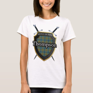 Bold Klan Thompson Tartan Scottish Shield T Shirt