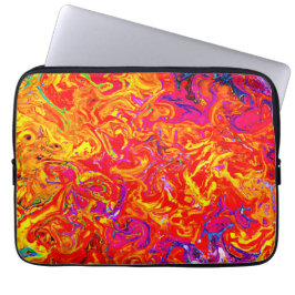 Bold Lava Färg Abstract Design Laptop Fodral