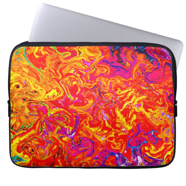 Bold Lava Färg Abstract Design Laptop Fodral (Framsidan)