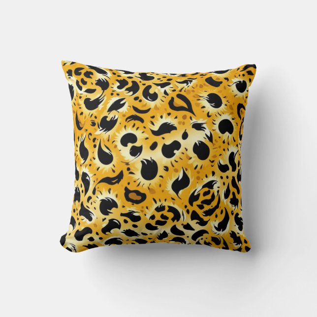 Bold Leopard Print Throw Pillow Kudde (Framsida)