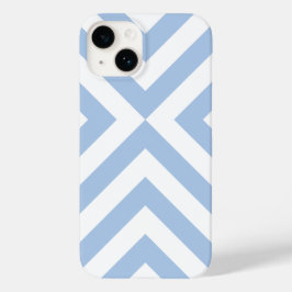 Bold Light Blue and White Chevrons