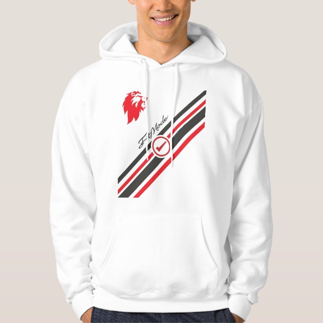 Bold Lion Stripe Graphic Hoodie (Framsida)