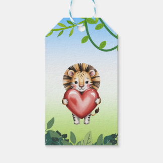 Bold Lion Thank You Gift Tag Design Presentetikett