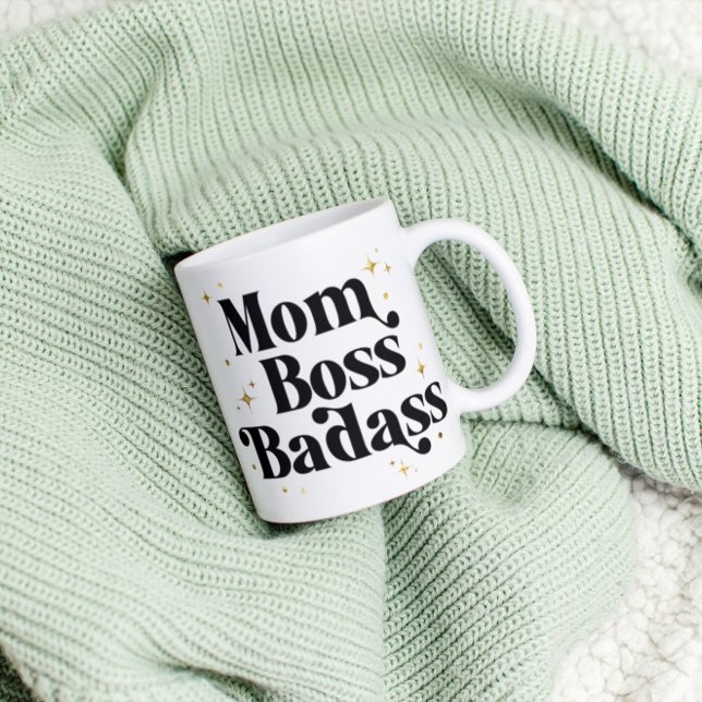 Bold Mamma Chef Badass Coffee Mugg Modern Black Gu (Skapare uppladdad)