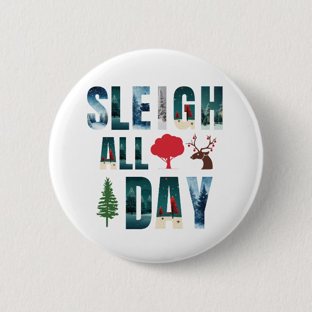 Bold Masks Brev Winter Scenes "Sleigh All Day" Knapp (Framsida)