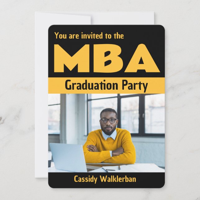 Bold MBA Photo Studenten-inbjudan Inbjudningar (Framsida)