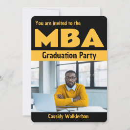 Bold MBA Photo Studenten-inbjudan Inbjudningar