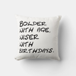 Bold med ålder, klokare med födelsedagsoffert kudde