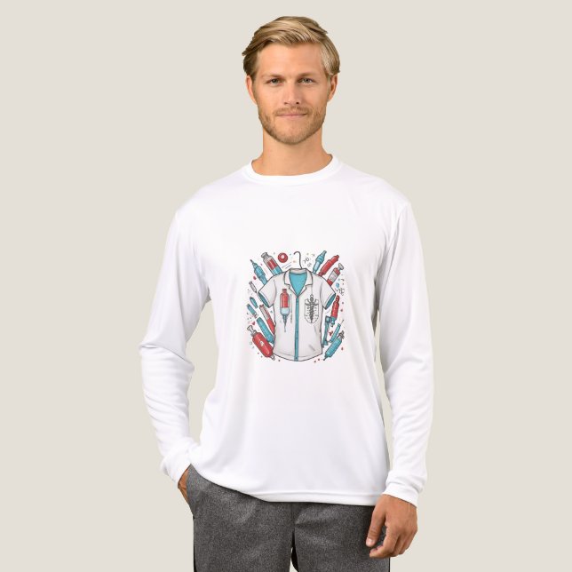 Bold Medical Sweatshirt – Wings & Syringe Design T Shirt (Hel framsida)