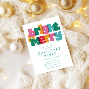 Bold Merry Bright Jul Party-inbjudan Inbjudningar