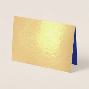 Bold Minimal bröllopsinbjudan i djupt blå Folierat Kort