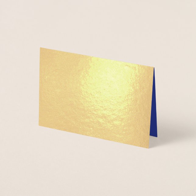 Bold Minimal bröllopsinbjudan i djupt blå Folierat Kort (Framsida)