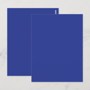 Bold Minimal bröllopsinbjudan i djupt blå Vykort