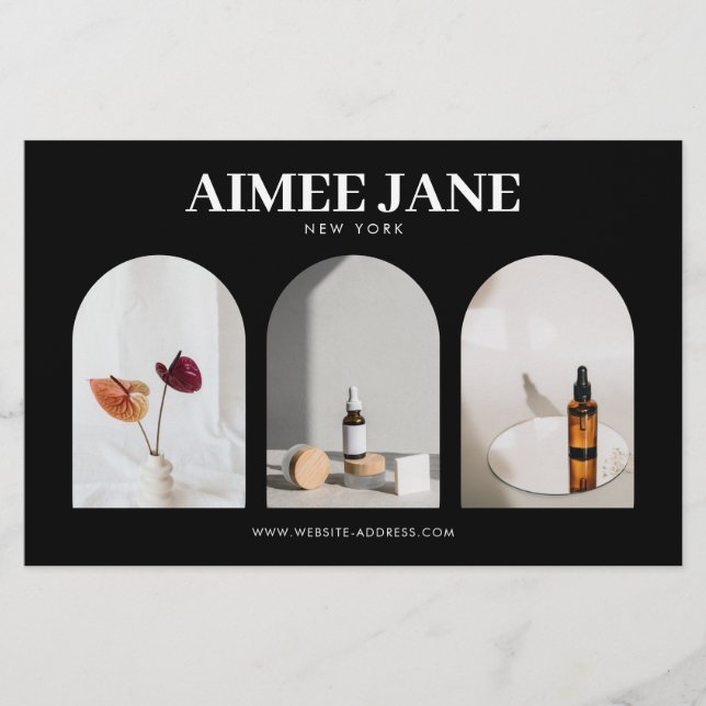 Bold Minimalist Boutique, Salon Photo Trio Black Flygblad (Framsidan)