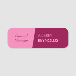 Bold Modern Feminine Rosa Professionell Company Namnbricka
