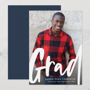 Bold modern grad navy studenten-meddelande