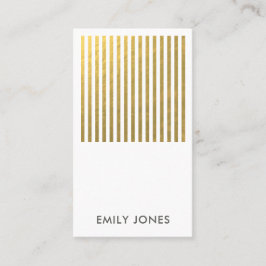 BOLD MODERN GULD FAUX STRIPERIPAD LINE MÖNSTER VISITKORT