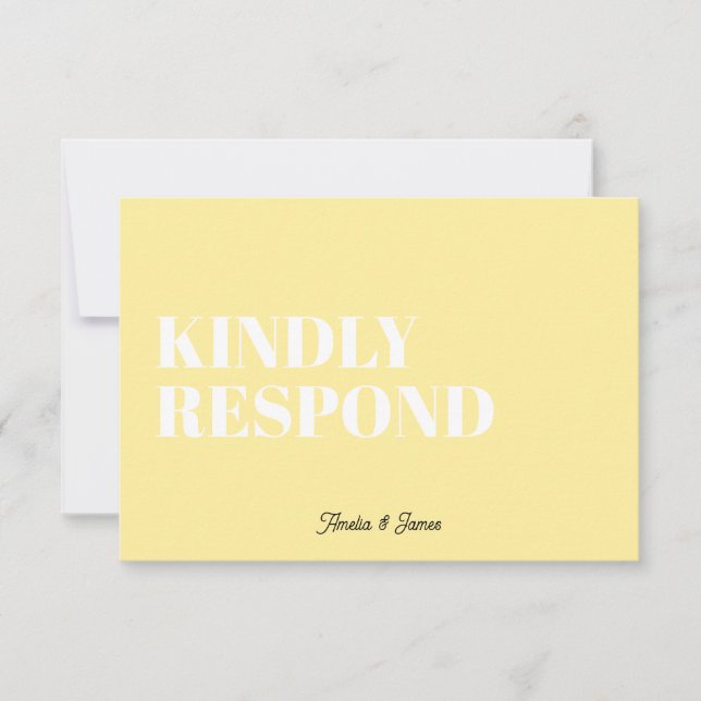 Bold modern Retro-Funky Bright Bröllop OSA Kort (Framsida)