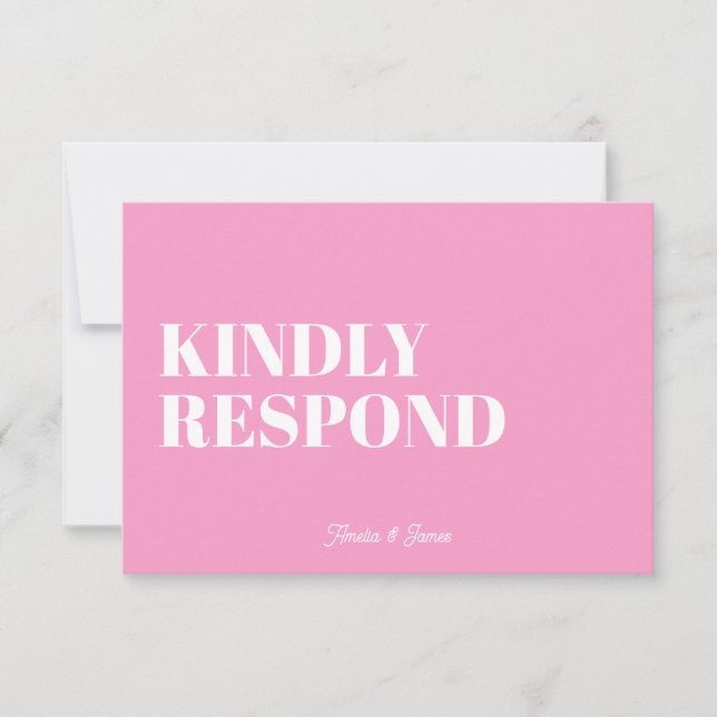 Bold modern Retro-Funky Bright Bröllop OSA Kort (Framsida)