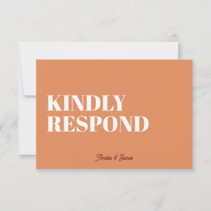 Bold modern Retro-Funky Bright Bröllop OSA Kort