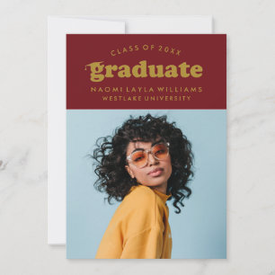 BOLD MODERN RETRO STUDENT INBJUDAN TILL STUDENTE