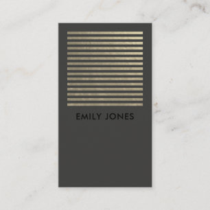 BOLD MODERN SILVER FAUX BLACKS STRIPAD LINE MÖNST VISITKORT