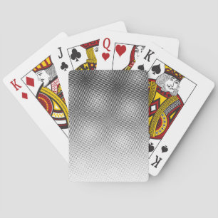 Bold Moiré Mönster Black and White Gradient Casinokort