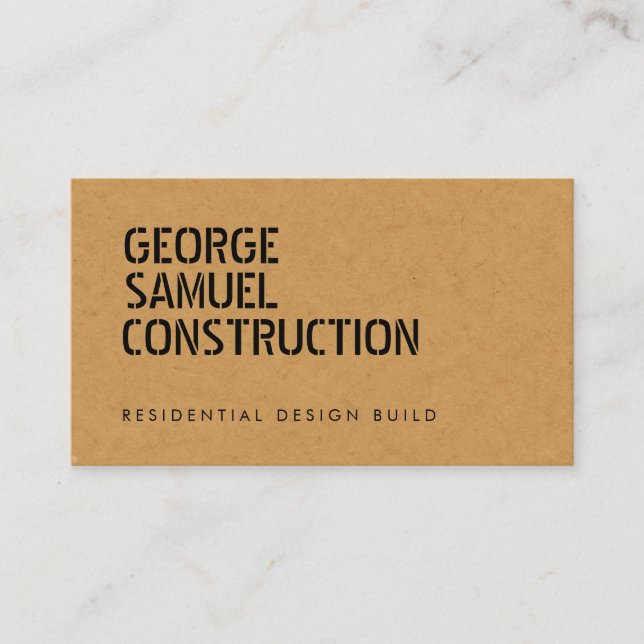 Bold Molded Realtor Business QR Code Light Tan Visitkort (Framsida)