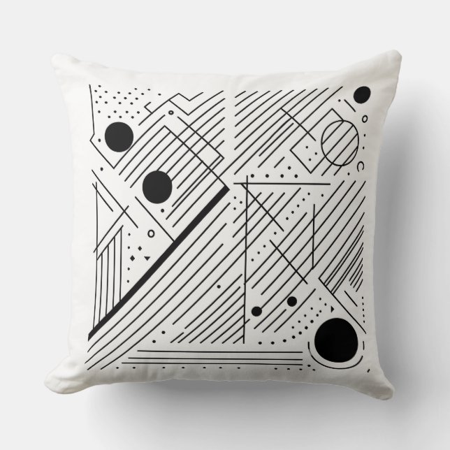 Bold Monochrome Geometry Kudde (Framsida)