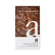 Bold Monogram Chocolate Struktur BusinessCard