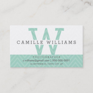 BOLD MONOGRAM LOGOTYP modern, enkel, initial myntm Visitkort