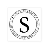 Bold Monogrammed Ram Round Returadress