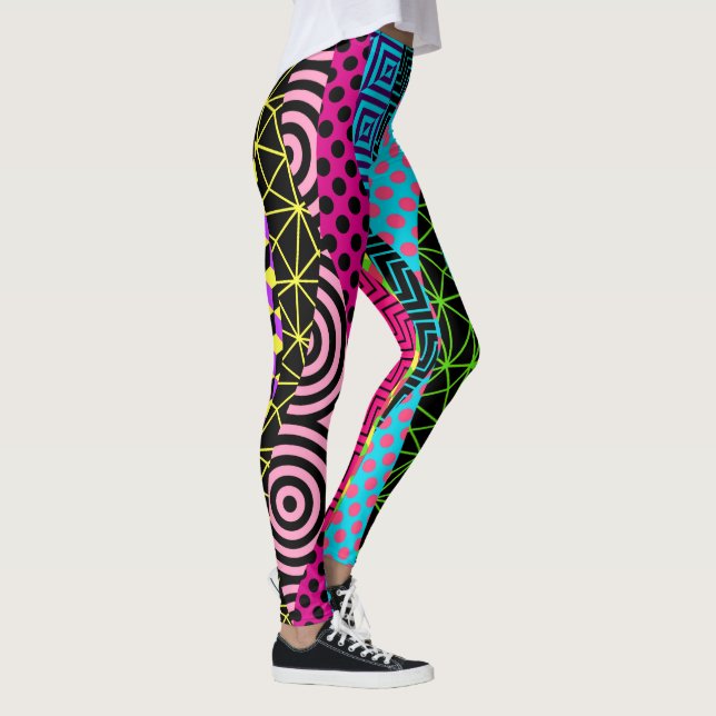 Bold Mönster Pop Mode Leggings (Höger)