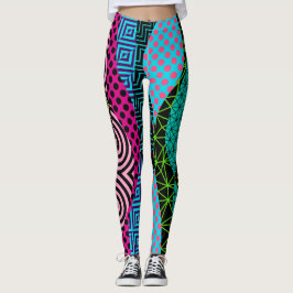 Bold Mönster Pop Mode Leggings
