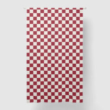 Bold Mörk Red Cream Checkded Mönster