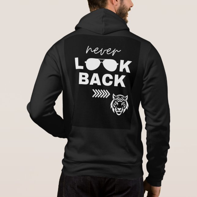 Bold Motivational Quote Black Hoodie T Shirt (Baksida)