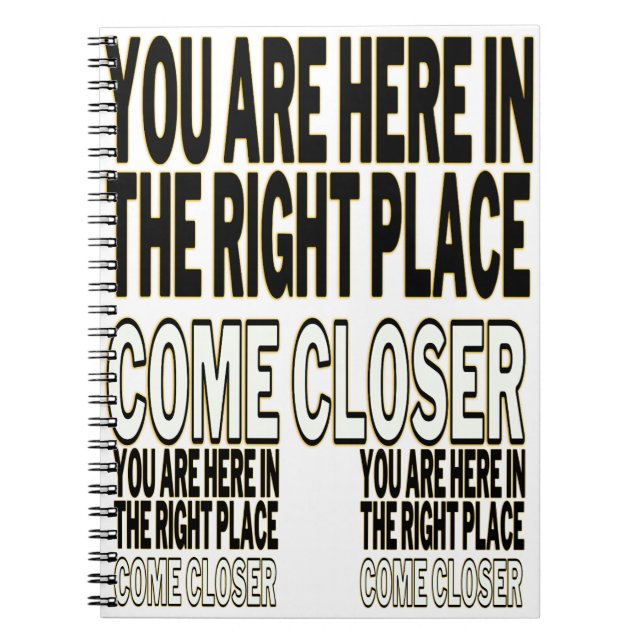Bold Motivational Text Anteckningsbok (Framsidan)