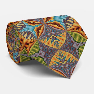 Bold Multi-färg Abstrakt Mönster Påstående Tie Slips